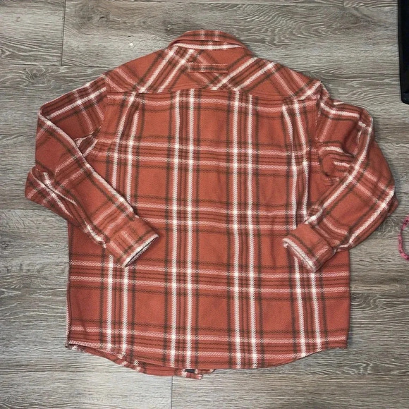 Duluth trading  orange heavy weight plaid shacket size large Duluth untuck - Picture 6 of 8